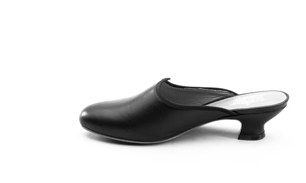 Sophie 18th Century Leather Mules (Black) - Image 14