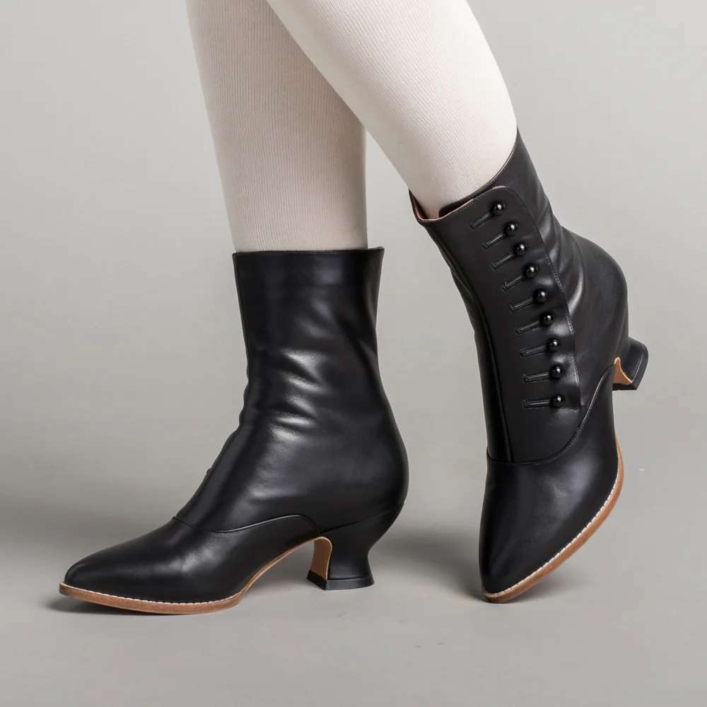 Tavistock Victorian Button Boots (Black) - Image 3