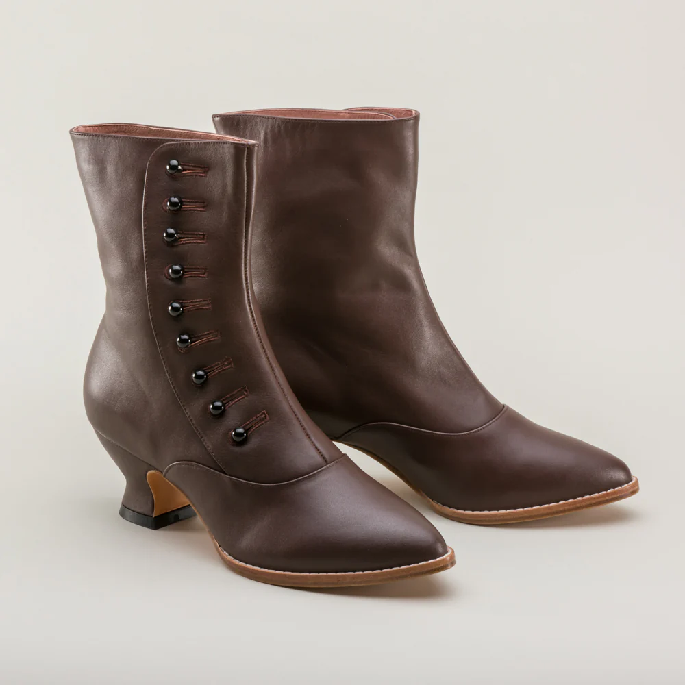 Tavistock Victorian Button Boots (Brown) - Image 4