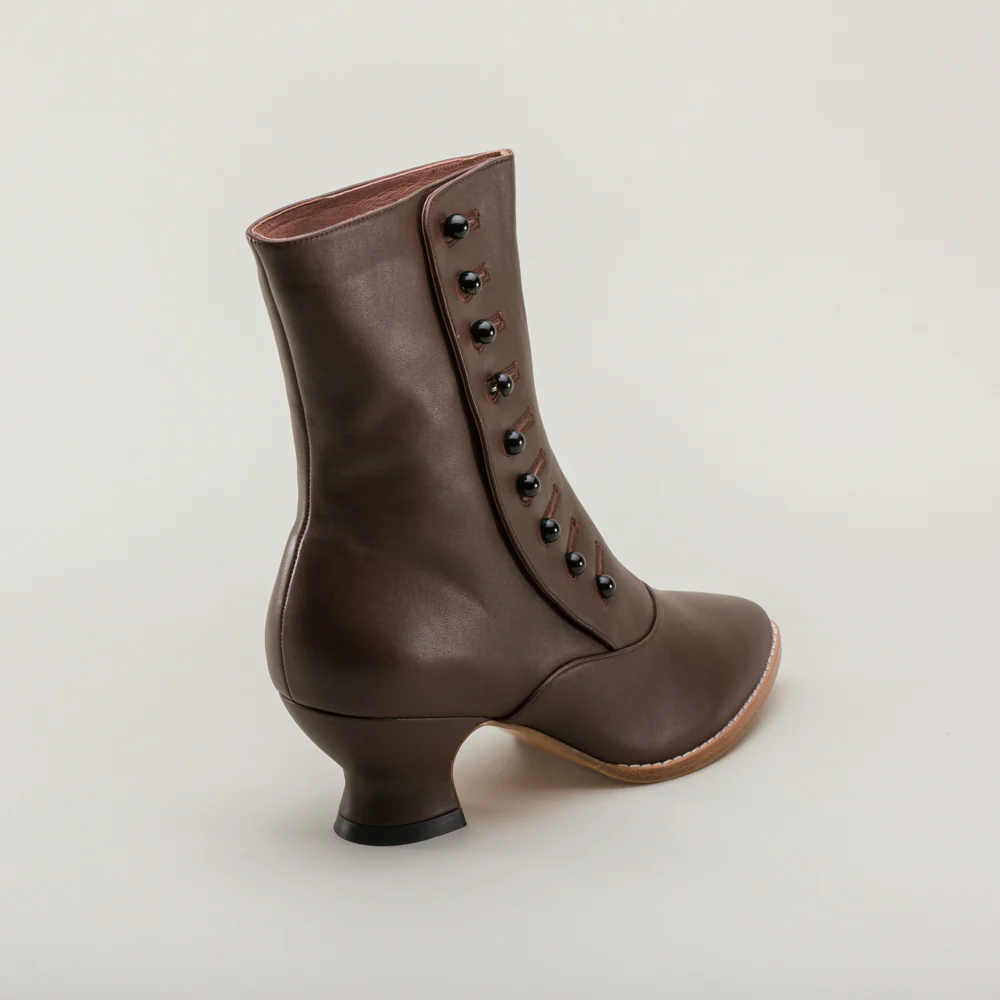 Tavistock Victorian Button Boots (Brown) - Image 7