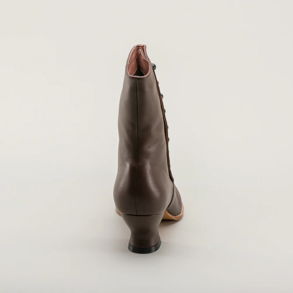 Tavistock Victorian Button Boots (Brown) - Image 8