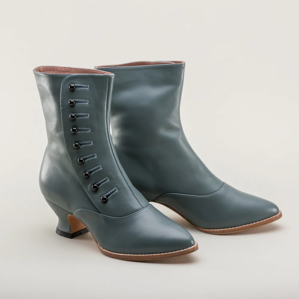 Tavistock Victorian Button Boots (French Blue) - Image 3