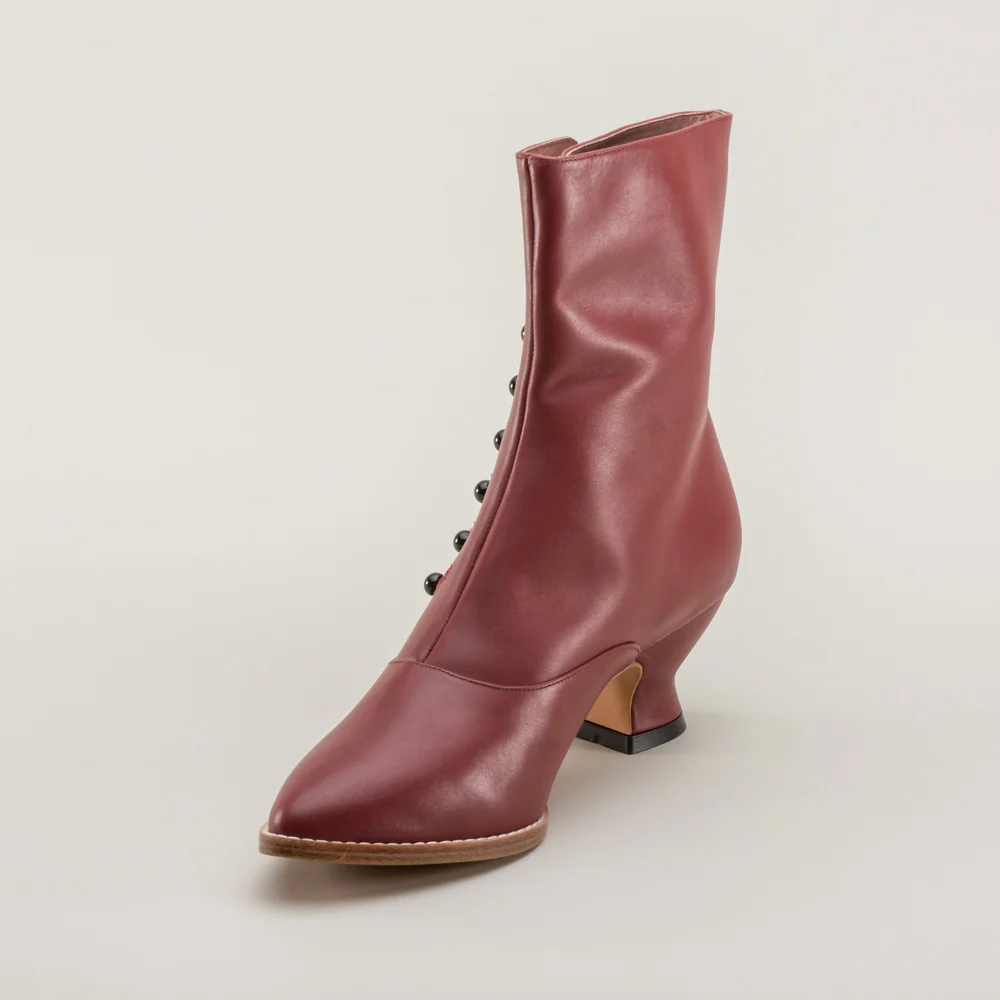 Tavistock Victorian Button Boots (Oxblood) - Image 10