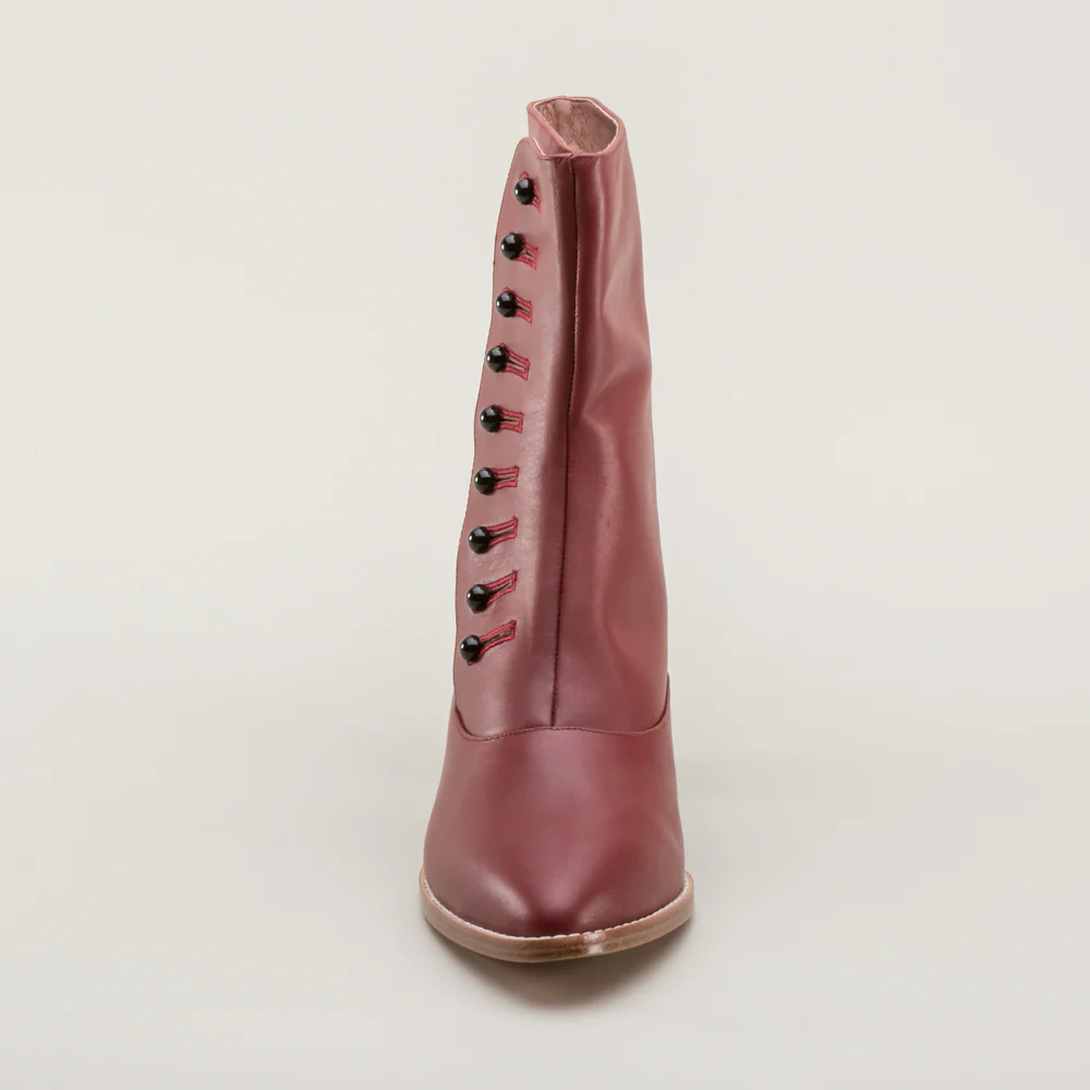 Tavistock Victorian Button Boots (Oxblood) - Image 11