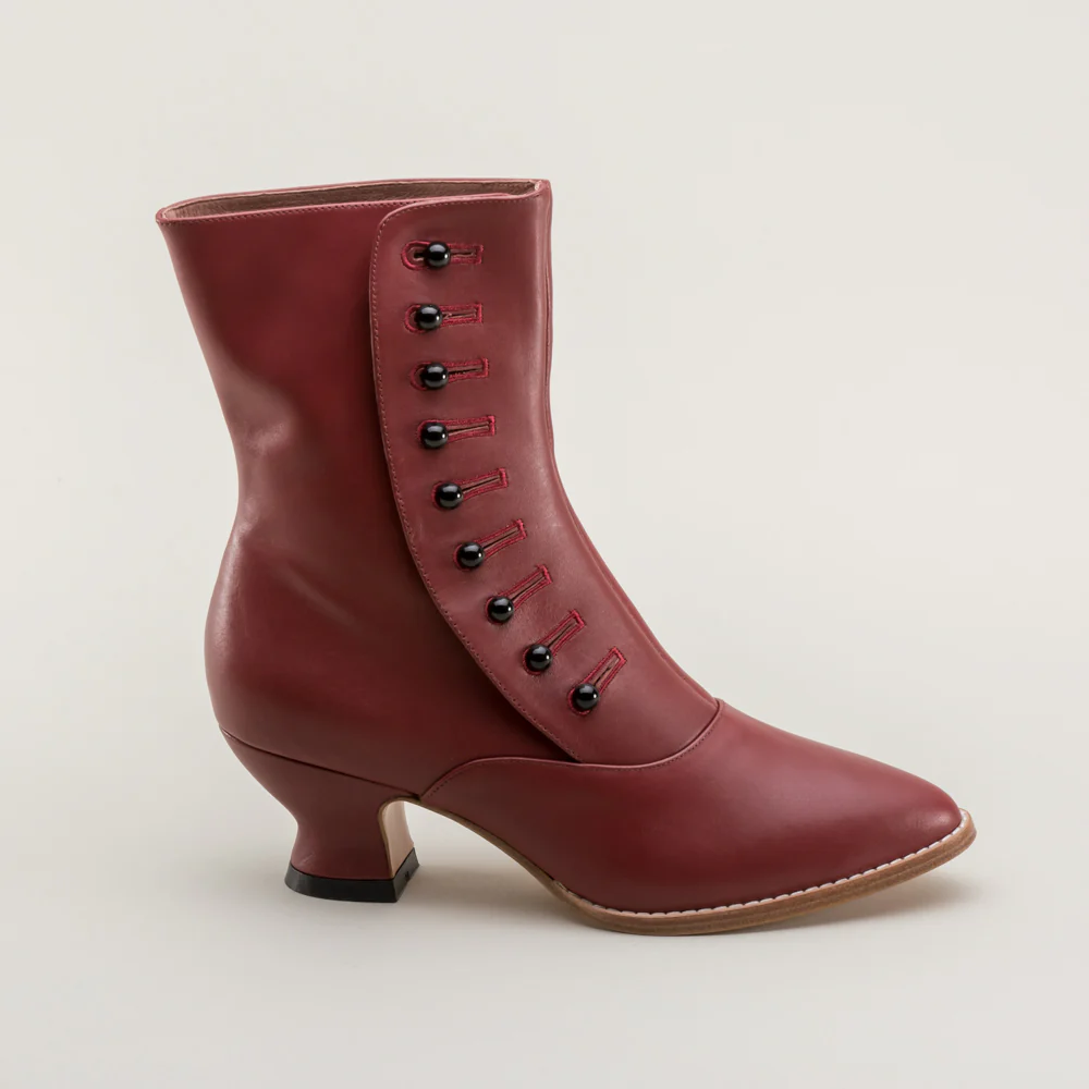 Tavistock Victorian Button Boots (Oxblood) - Image 5