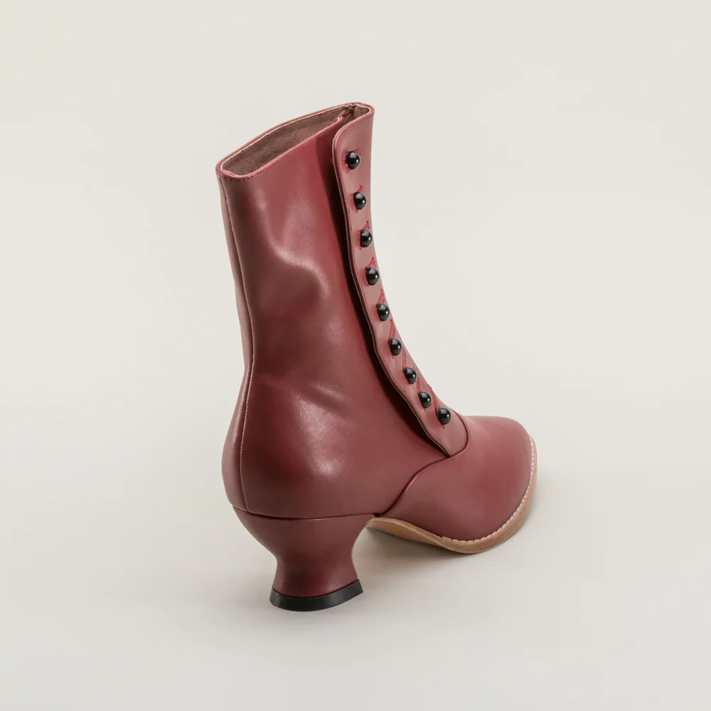 Tavistock Victorian Button Boots (Oxblood) - Image 6