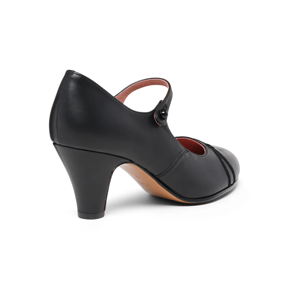 PRE-ORDER Vera 1920s Bar Shoes (Black) - Image 4