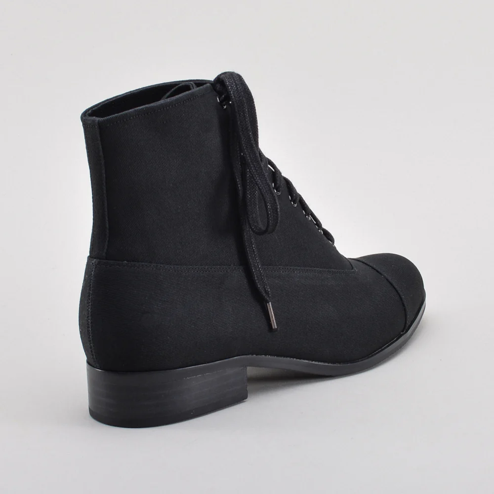 Watson Edwardian Lace-Up Boots (Black) - Image 7