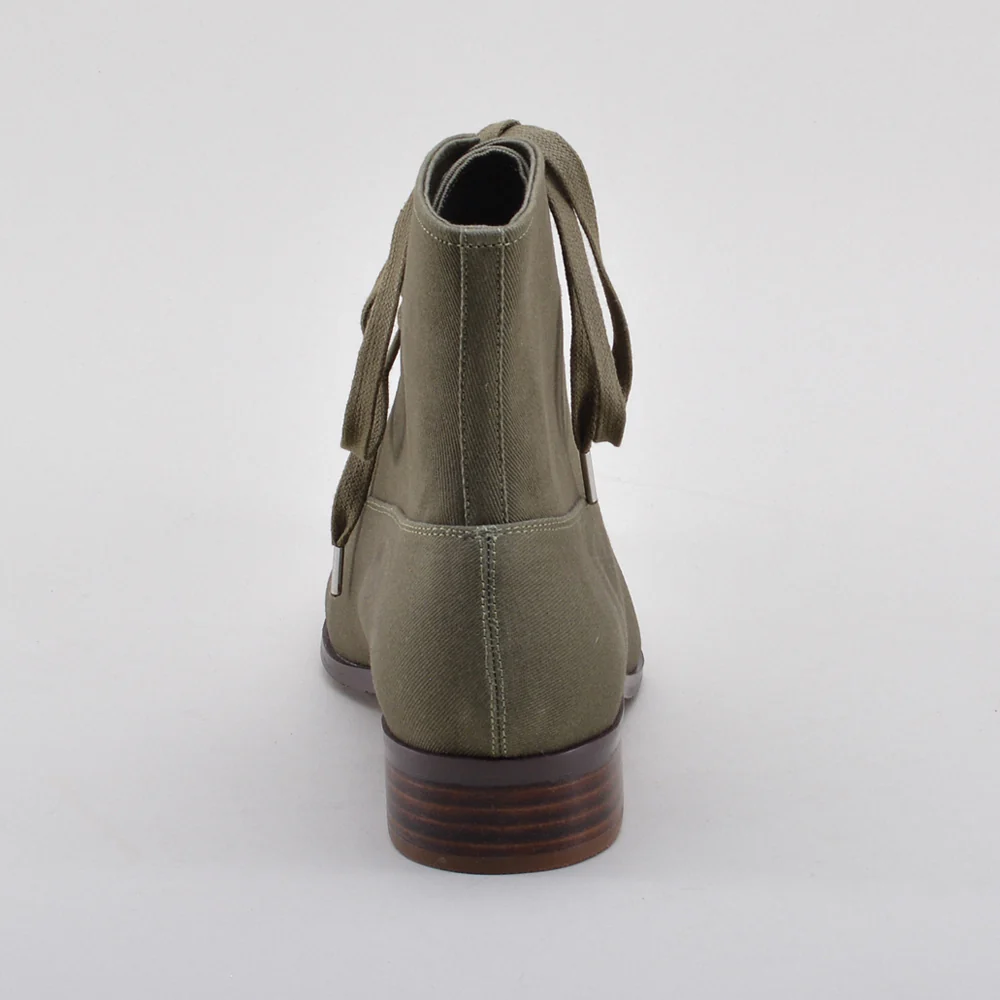 Watson Edwardian Lace-Up Boots (Moss Green) - Image 8