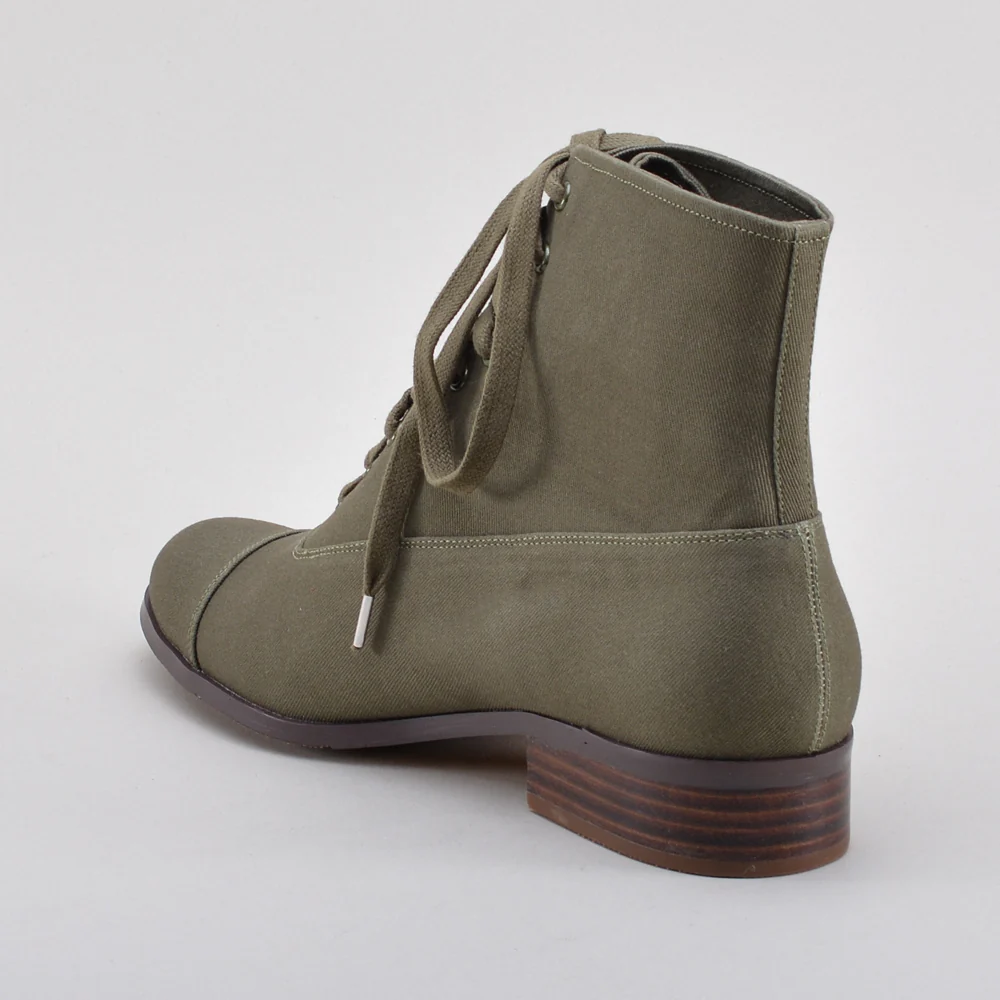 Watson Edwardian Lace-Up Boots (Moss Green) - Image 9